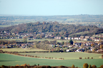 Totternhoe seen from Dunstable Downs November 2009